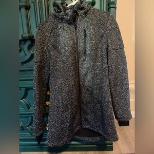 Xersion Heather Black Zip-Up Jacket